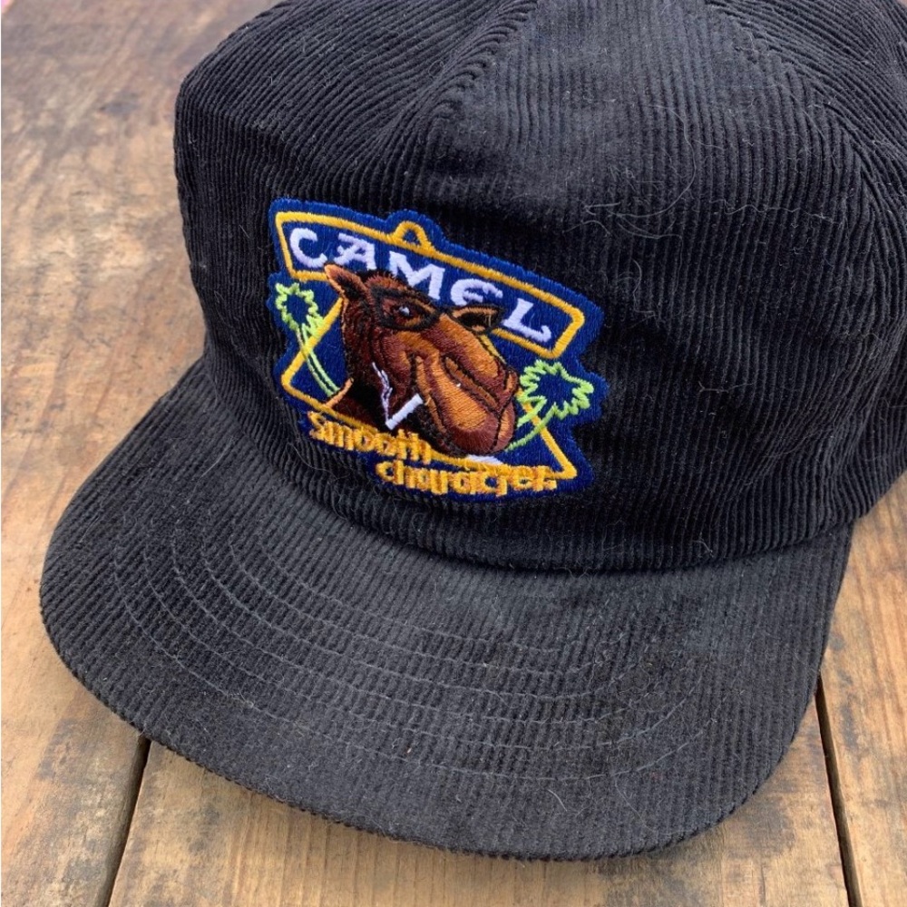 Camel Black Corduroy Hat